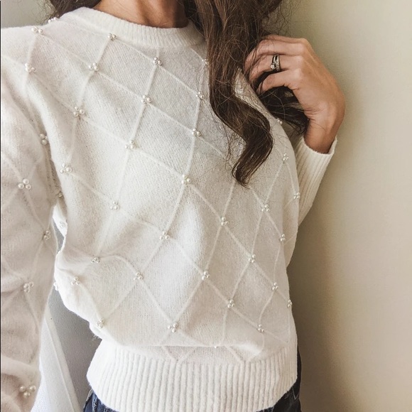 NWOT! - Black Tape | Chantilly Pearl Sweater - Picture 5 of 14